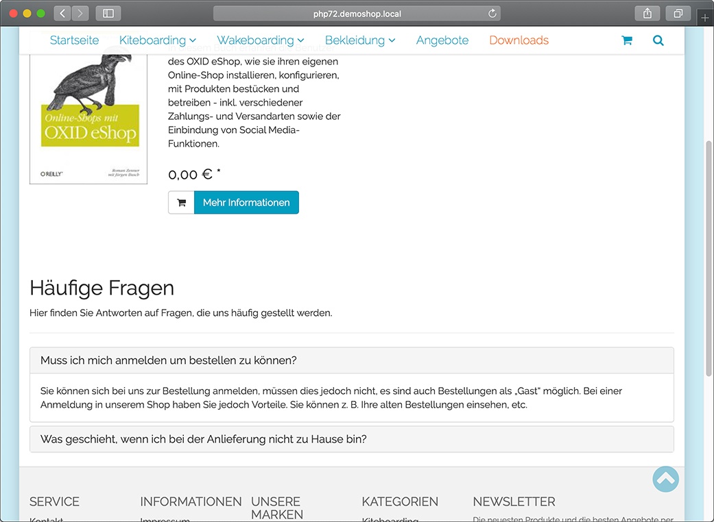 FAQ Admin Manager für den OXID eShop 10