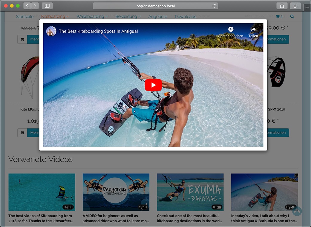 YouTube Video-Manager für OXID eShop 7