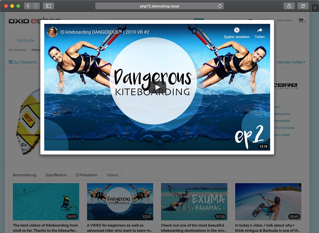 YouTube Video-Manager für OXID eShop 9